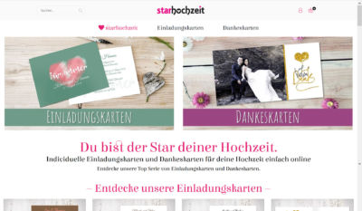 www.starhochzeit.de ❤️ Du bist der Star deiner Hochzeit. ❤️ Hochzeitseinladungen sowie Dankeskarten im Vintage Stil. Bei uns findest du moderne, ausgefallen und kreative Designs. ❤️ Mit persönlichem Text und Foto zum hochladen. ❤️ hunderte begeisterte und zufriedene Hochzeitspaare ❤️ Kundenzufriedenheit steht bei uns auf Platz 1.